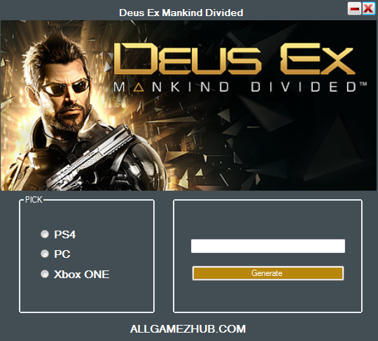 Deus Ex Mankind Divided Redeem Code